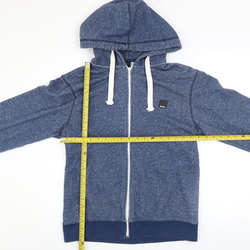 Bench Men's Blue Full Zip Hoodie Size M Cotton Blend
