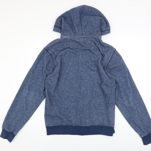 Bench Men's Blue Full Zip Hoodie Size M Cotton Blend