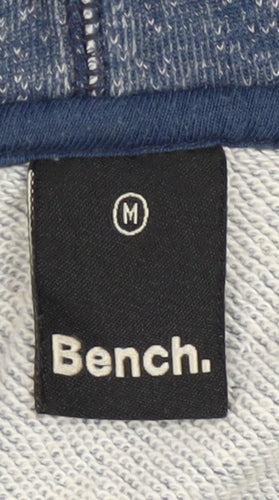 Bench Men's Blue Full Zip Hoodie Size M Cotton Blend