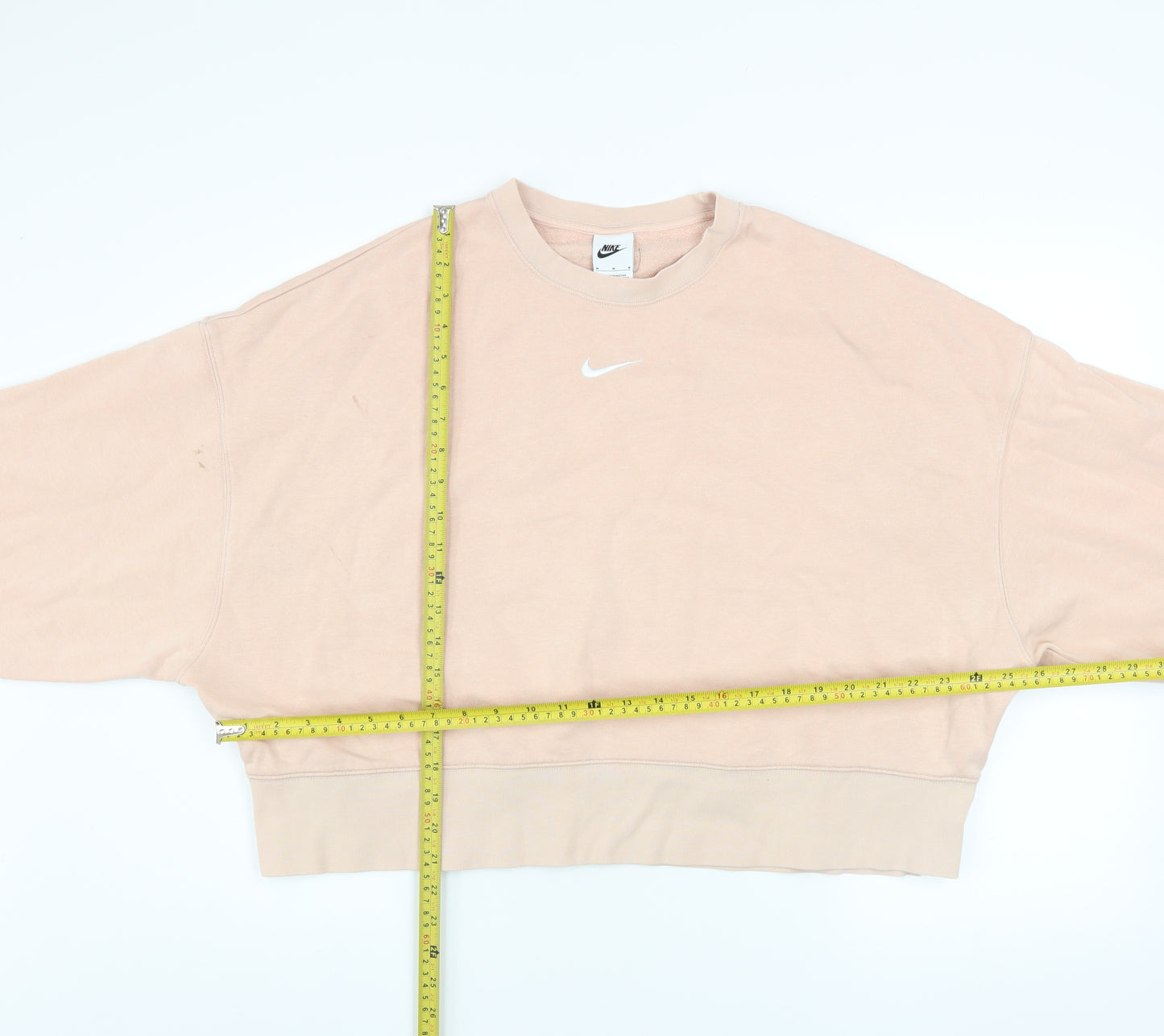 Nike Women’s Beige Oversized Crew Neck Pullover Sweatshirt M