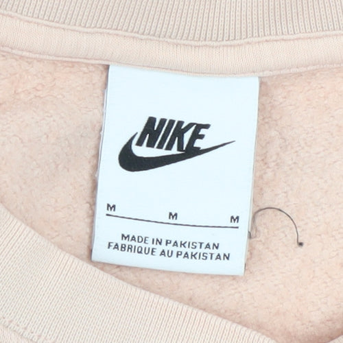 Nike Women’s Beige Oversized Crew Neck Pullover Sweatshirt M