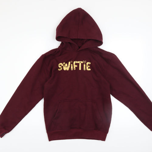 Eat Sleep Shop Repeat Womens Burgundy SWIFTIE Hoodie XL Cotton Blend