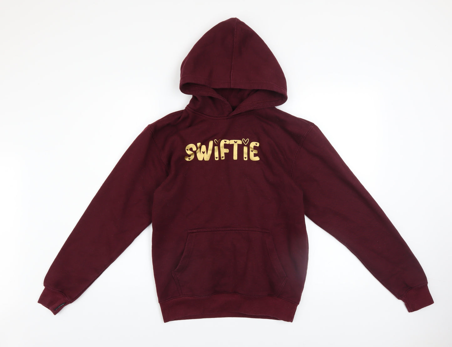Eat Sleep Shop Repeat Womens Burgundy SWIFTIE Hoodie XL Cotton Blend