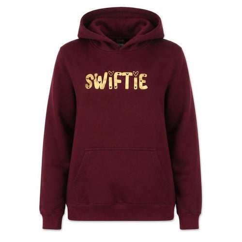 Eat Sleep Shop Repeat Womens Burgundy SWIFTIE Hoodie XL Cotton Blend