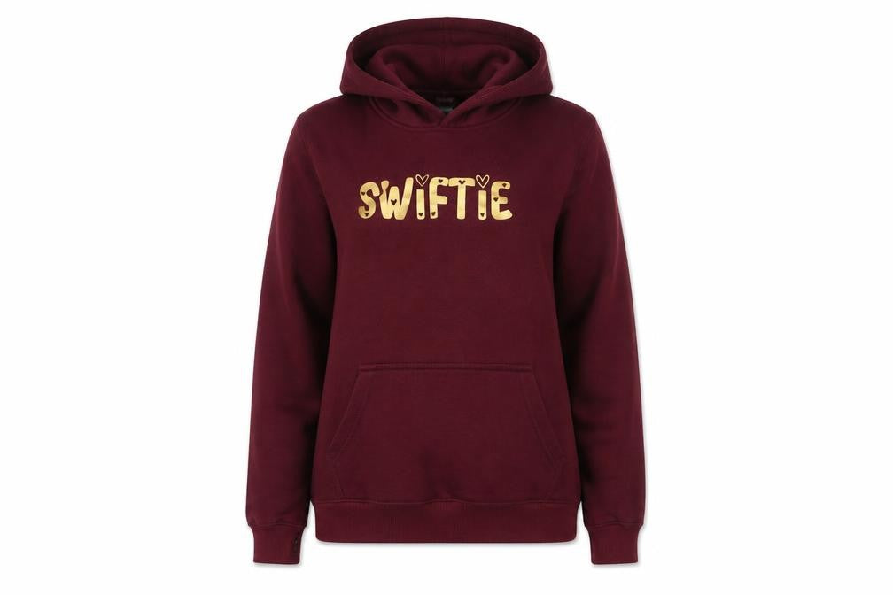 Eat Sleep Shop Repeat Womens Burgundy SWIFTIE Hoodie XL Cotton Blend