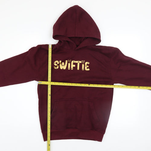 Eat Sleep Shop Repeat Womens Burgundy SWIFTIE Hoodie XL Cotton Blend