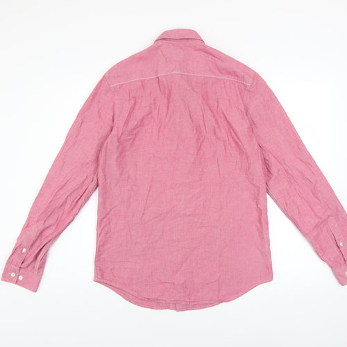 Original Penguin Men’s Pink Slim Fit Long Sleeve Button-Up Shirt Size S