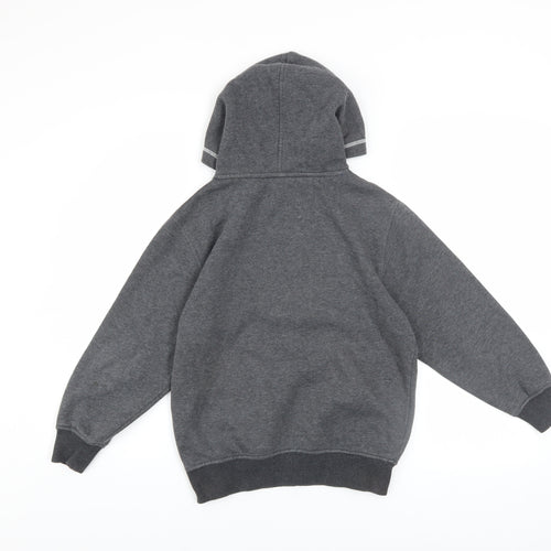 Le Coq Sportif Boys Grey Pullover Hoodie S Fleece Logo Sweatshirt