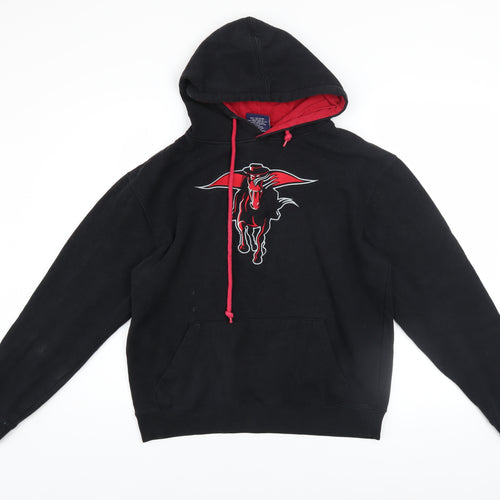 Campus Heritage Men’s Black Pullover Hoodie M Graphic Sports Style