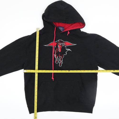 Campus Heritage Men’s Black Pullover Hoodie M Graphic Sports Style