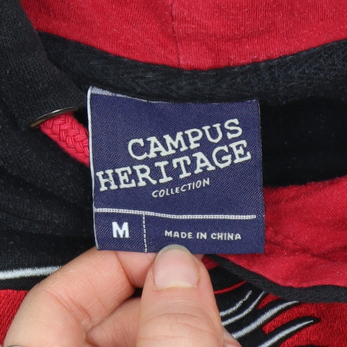 Campus Heritage Men’s Black Pullover Hoodie M Graphic Sports Style