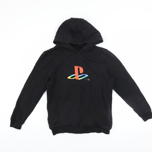 George Boys Black PlayStation Pullover Hoodie 10-11 Years Fleece Graphic