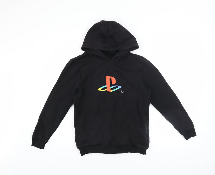 George Boys Black PlayStation Pullover Hoodie 10-11 Years Fleece Graphic