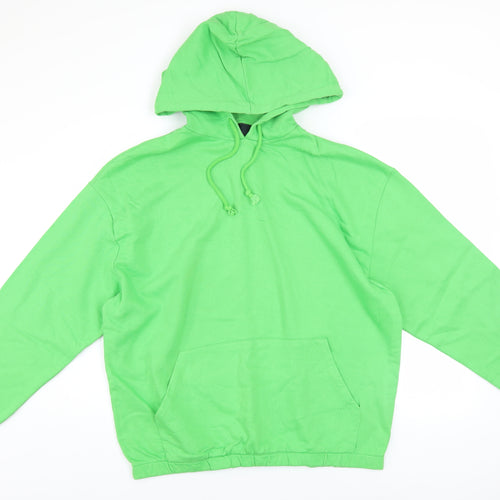 ASOS DESIGN Men's Green Pullover Hoodie Size M Cotton Sweatshirt