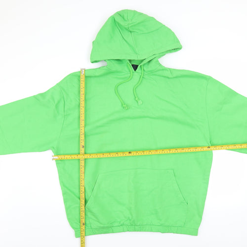ASOS DESIGN Men's Green Pullover Hoodie Size M Cotton Sweatshirt