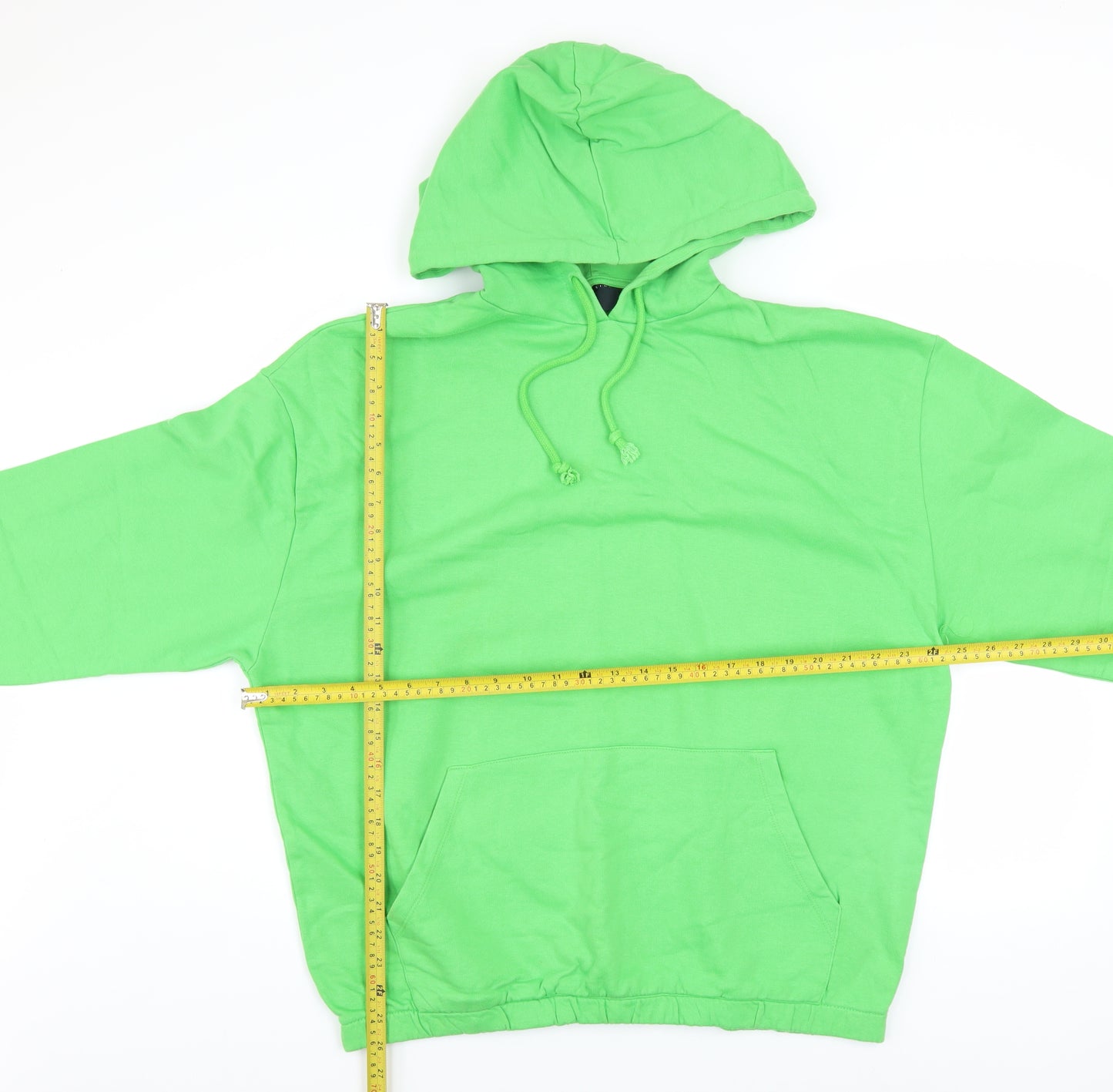 ASOS DESIGN Men's Green Pullover Hoodie Size M Cotton Sweatshirt