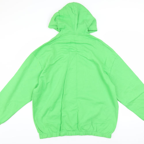 ASOS DESIGN Men's Green Pullover Hoodie Size M Cotton Sweatshirt