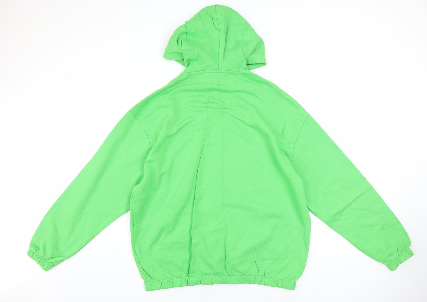 ASOS DESIGN Men's Green Pullover Hoodie Size M Cotton Sweatshirt
