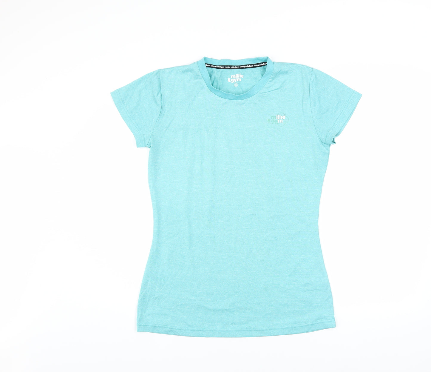 Millie & Gym Women Blue Short Sleeve Running T-Shirt Size M