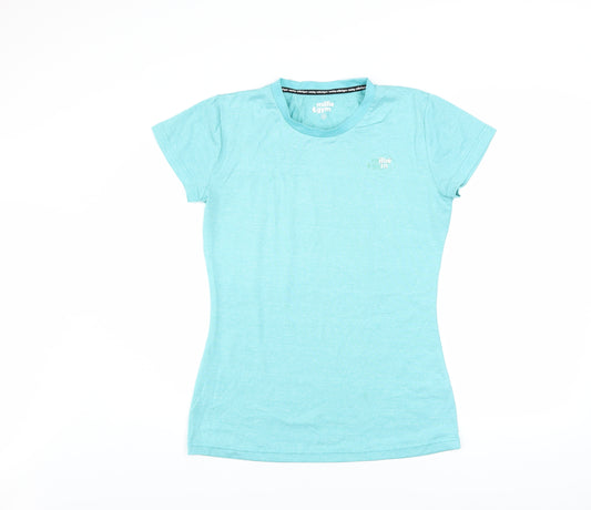 Millie & Gym Women Blue Short Sleeve Running T-Shirt Size M