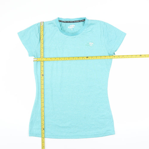 Millie & Gym Women Blue Short Sleeve Running T-Shirt Size M