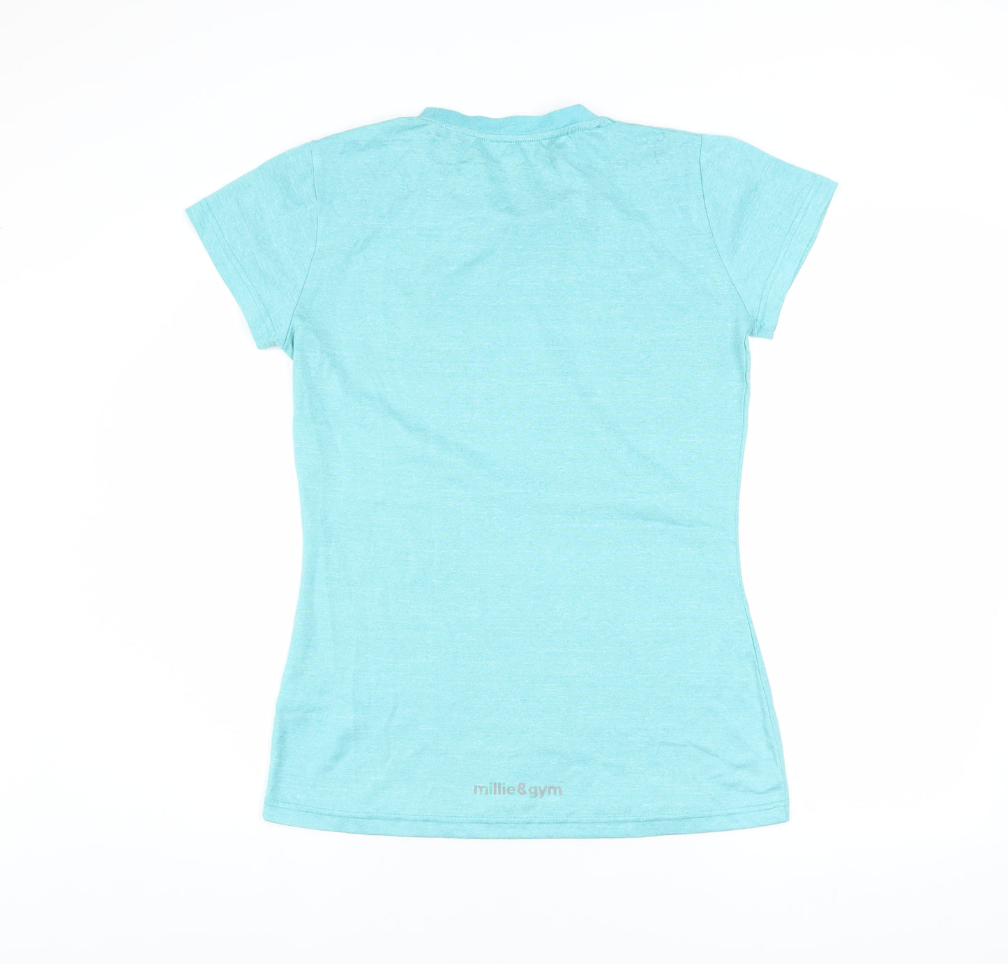 Millie & Gym Women Blue Short Sleeve Running T-Shirt Size M