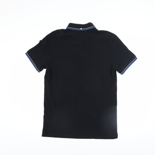 Ben Sherman Men's Black Cotton Polo Shirt Size S Short Sleeve