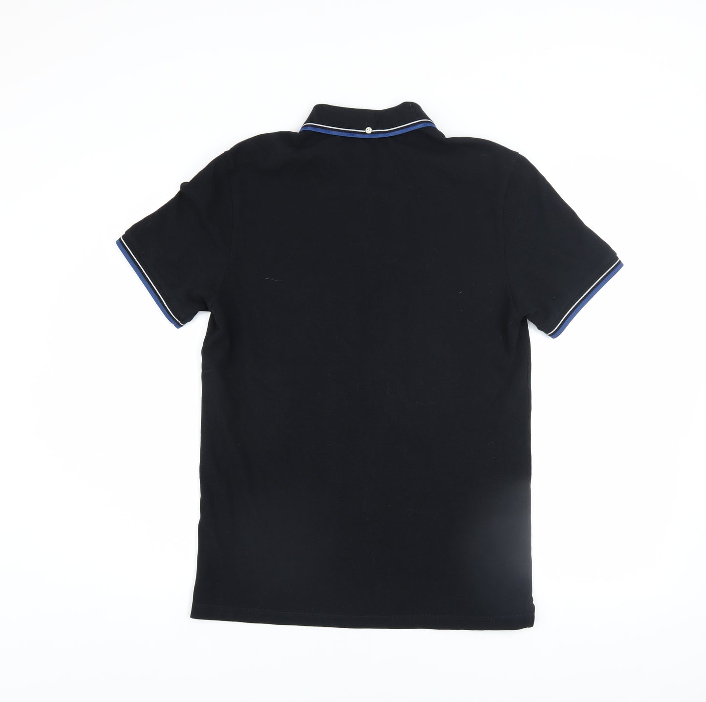 Ben Sherman Men's Black Cotton Polo Shirt Size S Short Sleeve