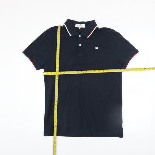 Ben Sherman Men's Blue Cotton Short Sleeve Polo Shirt M