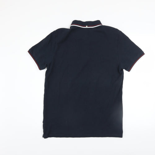 Ben Sherman Men's Blue Cotton Short Sleeve Polo Shirt M