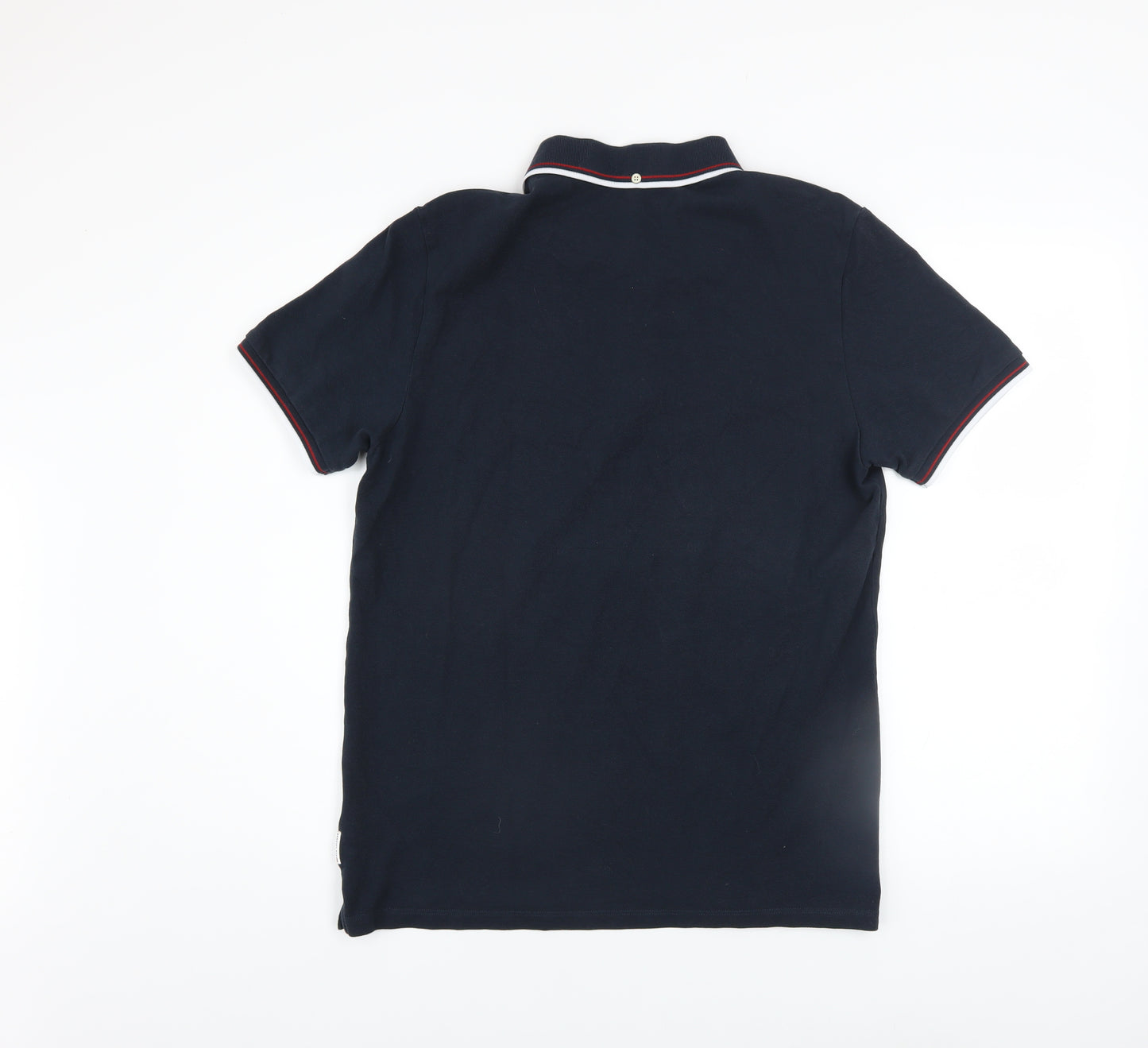 Ben Sherman Men's Blue Cotton Short Sleeve Polo Shirt M