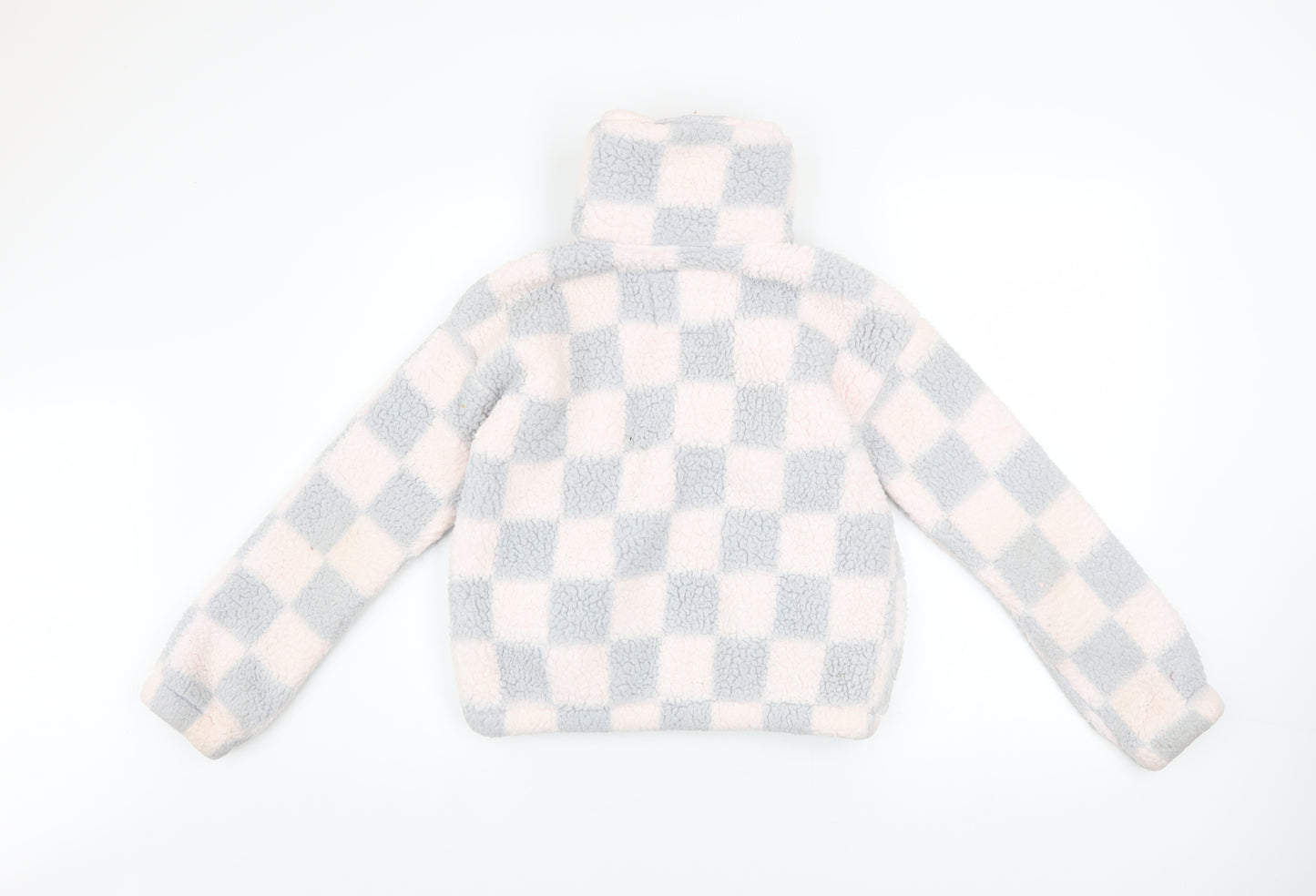 Abercrombie Kids Girls Multicoloured Check Fleece Zip Jacket 11-12 Years