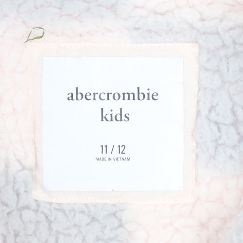 Abercrombie Kids Girls Multicoloured Check Fleece Zip Jacket 11-12 Years