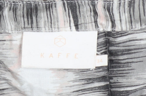 Kaffe Womens Multicoloured Long Sleeve V-Neck Adele Blouse Size 6