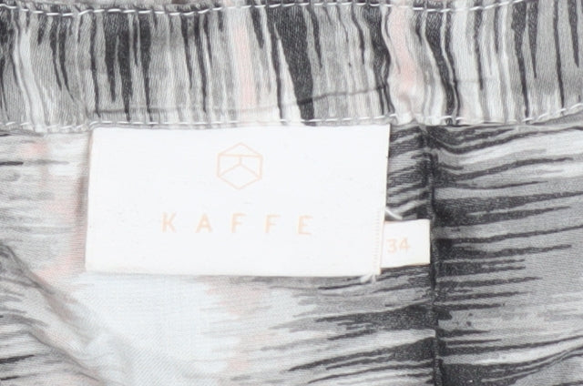 Kaffe Womens Multicoloured Long Sleeve V-Neck Adele Blouse Size 6