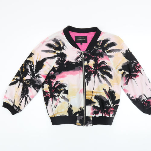 River Island Womens Multicoloured Bomber Jacket Size 8