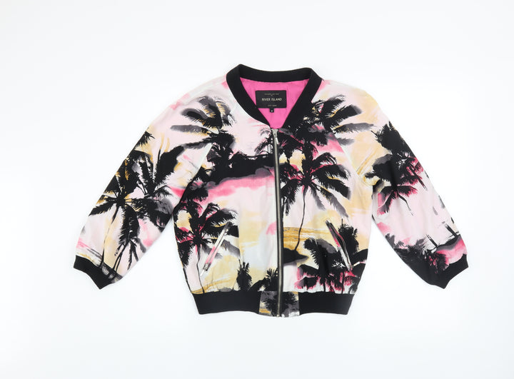 River Island Womens Multicoloured Bomber Jacket Size 8