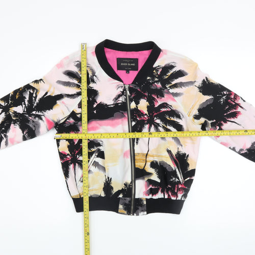 River Island Womens Multicoloured Bomber Jacket Size 8
