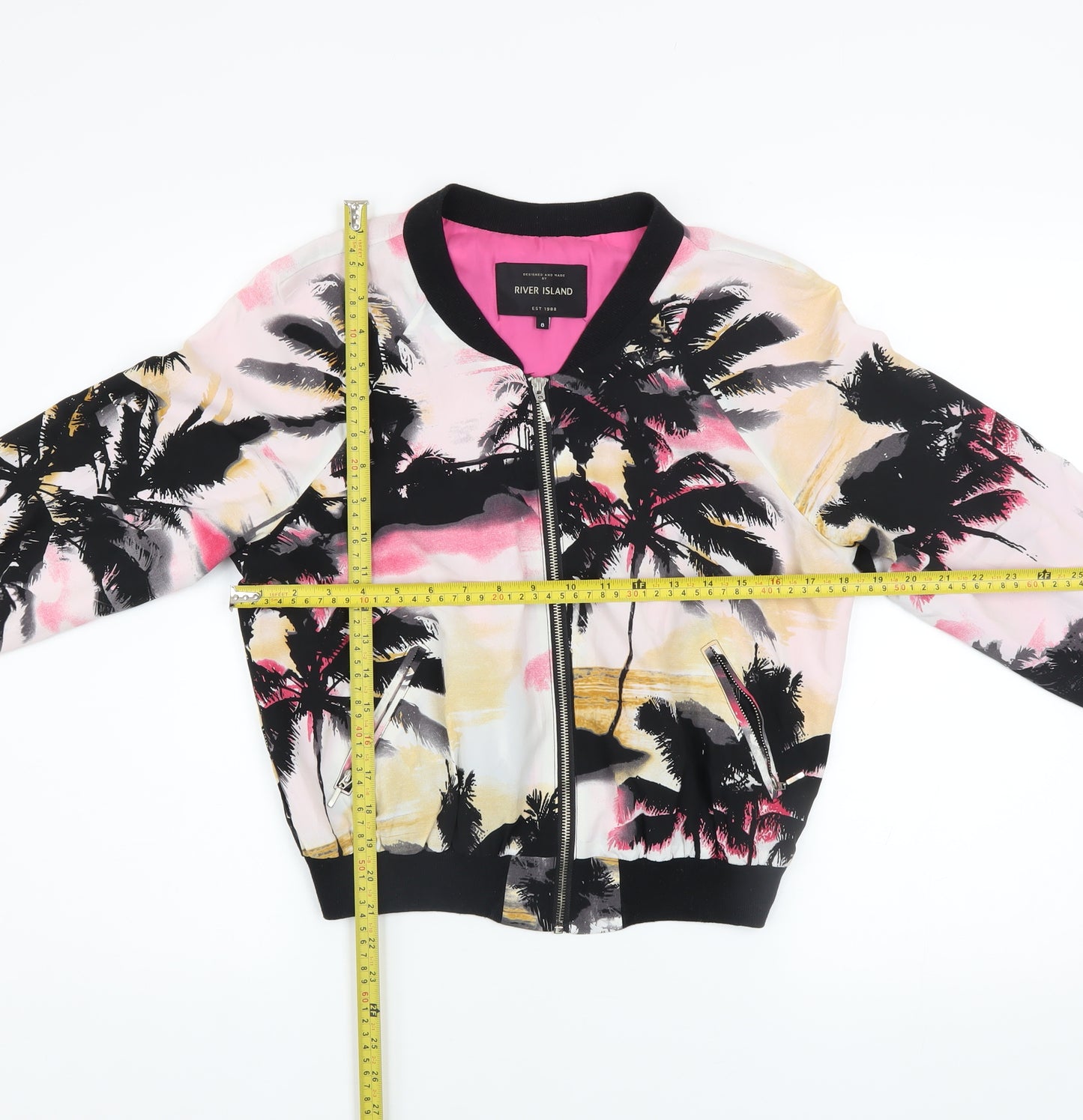 River Island Womens Multicoloured Bomber Jacket Size 8