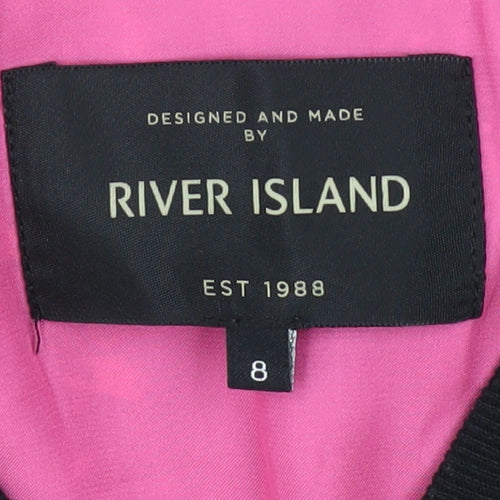 River Island Womens Multicoloured Bomber Jacket Size 8