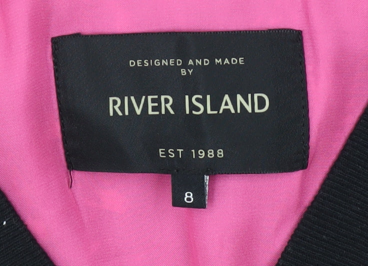 River Island Womens Multicoloured Bomber Jacket Size 8