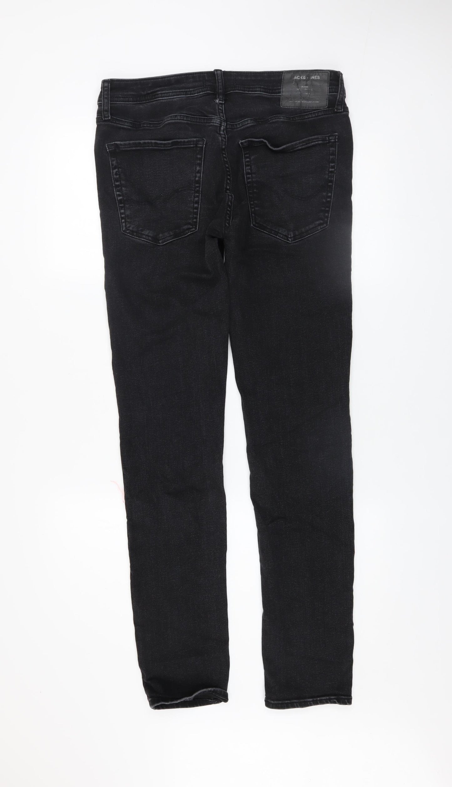 Jack & Jones Men's Black Skinny Liam Jeans Size 32W 34L
