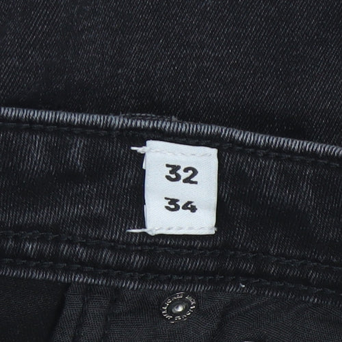 Jack & Jones Men's Black Skinny Liam Jeans Size 32W 34L