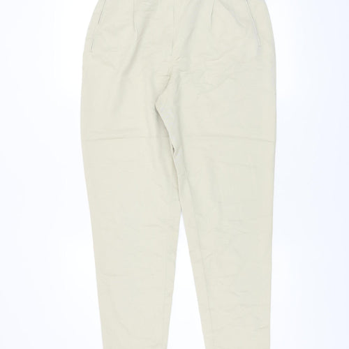 Gardeur Women Beige Chino Trousers Size 12 Pleated Lightweight