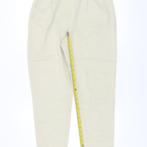 Gardeur Women Beige Chino Trousers Size 12 Pleated Lightweight