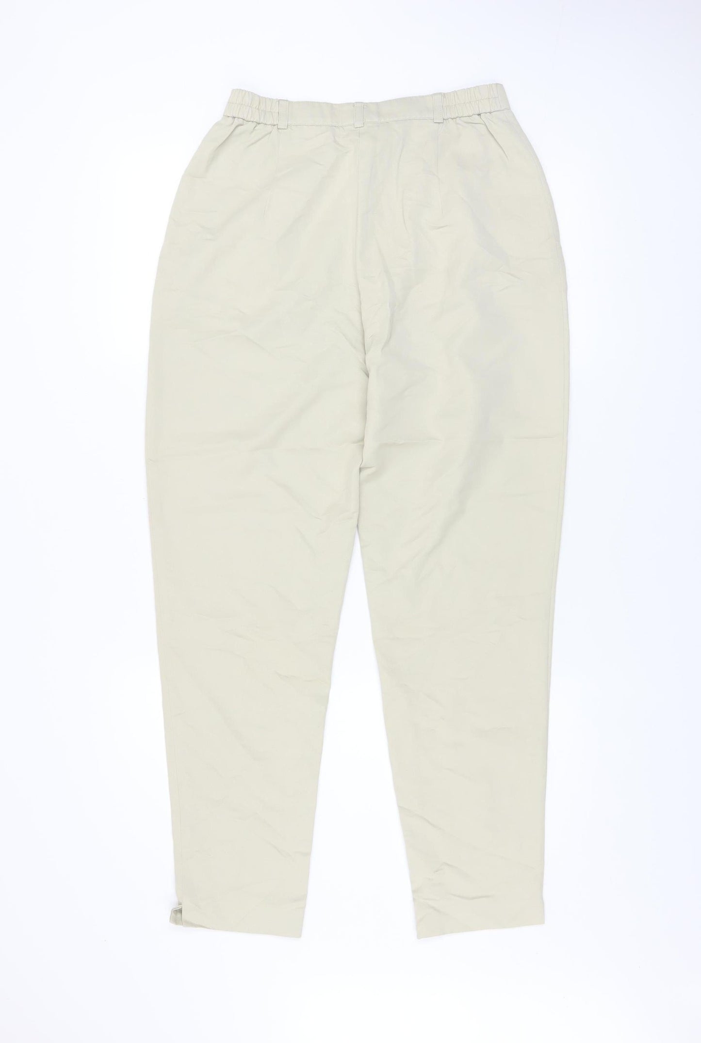 Gardeur Women Beige Chino Trousers Size 12 Pleated Lightweight