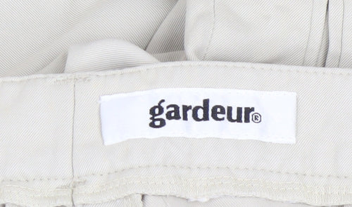 Gardeur Women Beige Chino Trousers Size 12 Pleated Lightweight