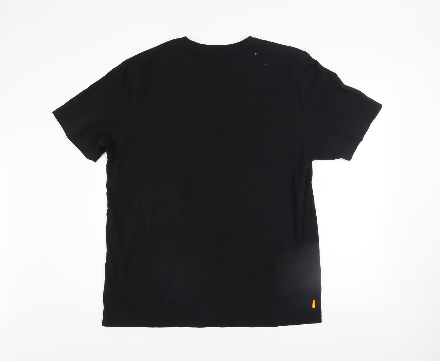 Timberland Men’s Black Cotton Logo T-Shirt L Regular Fit