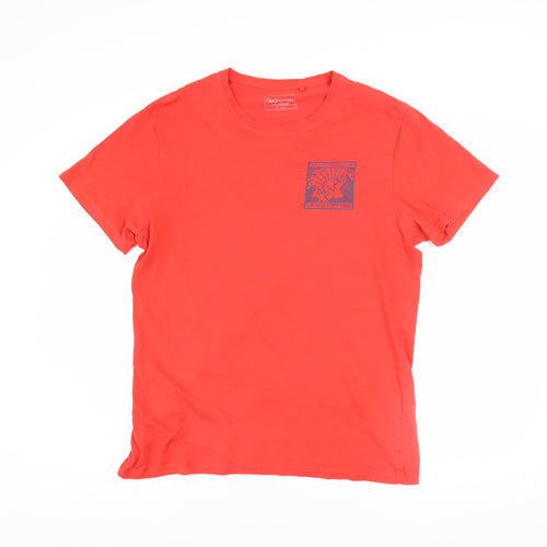 Craghoppers Mens Red Graphic Print Cotton Short Sleeve T-Shirt M