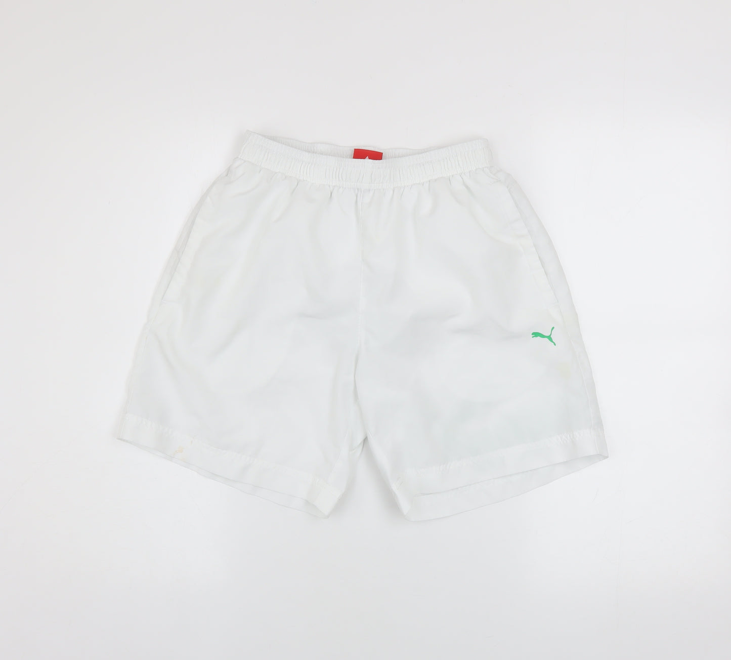 Puma Men's White Athletic Sports Shorts Size S Elastic Waist